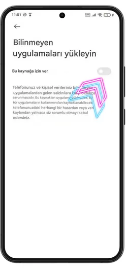 Bilinmeyen Kaynakları Etkinleştirin