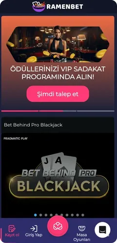 Canlı Casino Ramenbet oyunları ve bonusları