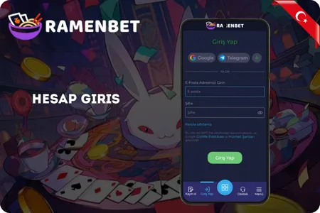 Uygulamadan Ramenbet hesabınıza giriş yapın